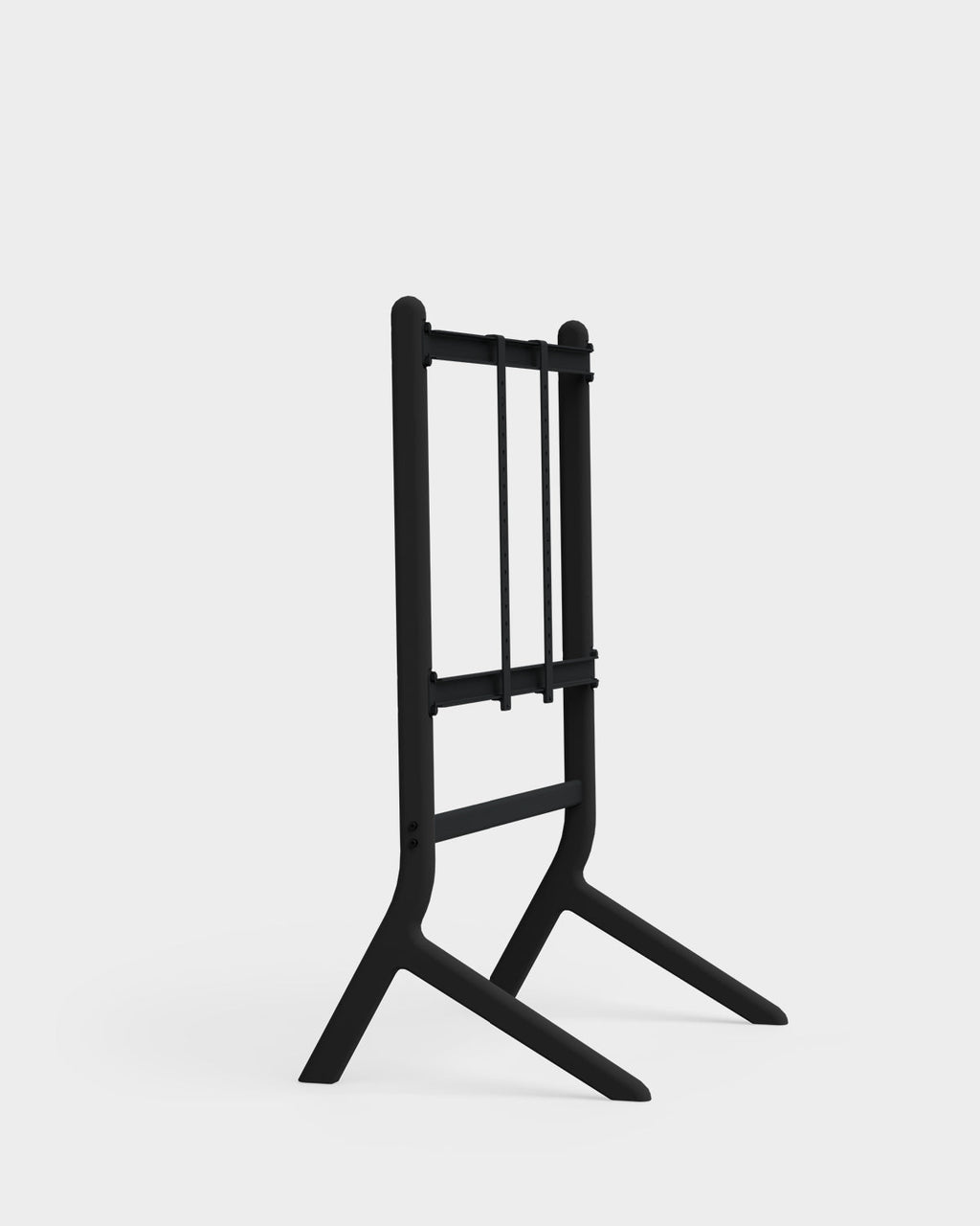 Pedestal Hopper TV Stands 011 Black Oak