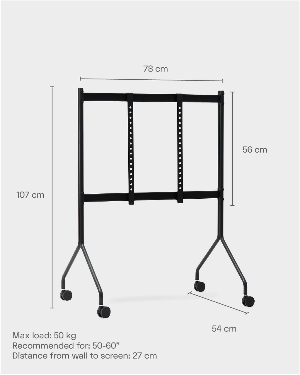 Pedestal Moon Rollin' Stands W/ Wheels 001 Charcoal
