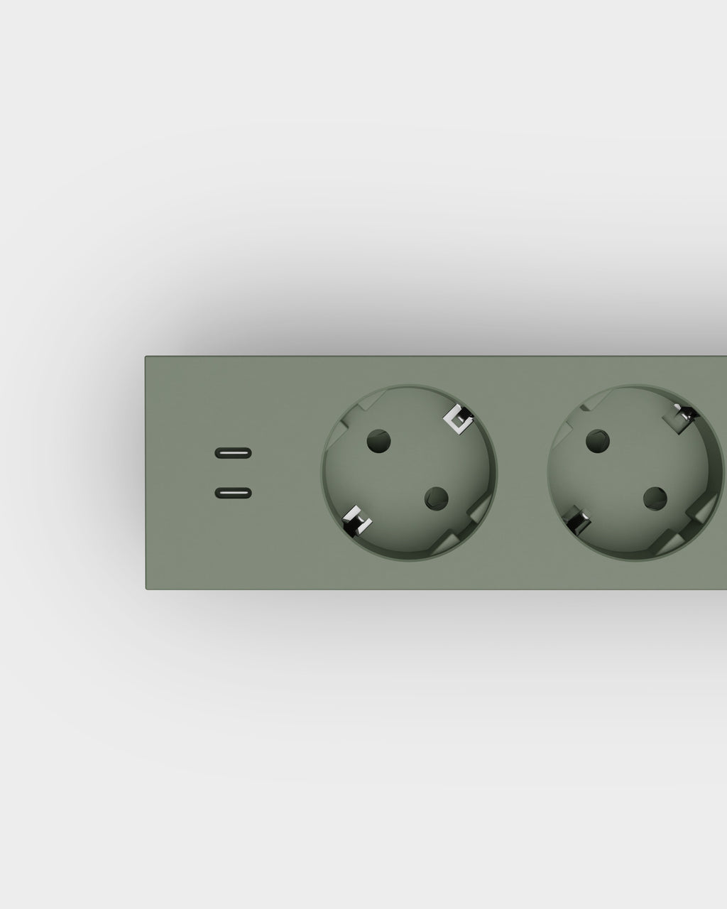 Pedestal Power Bar - USB-C - 2-Meter Power Bar 019 Mossy Green