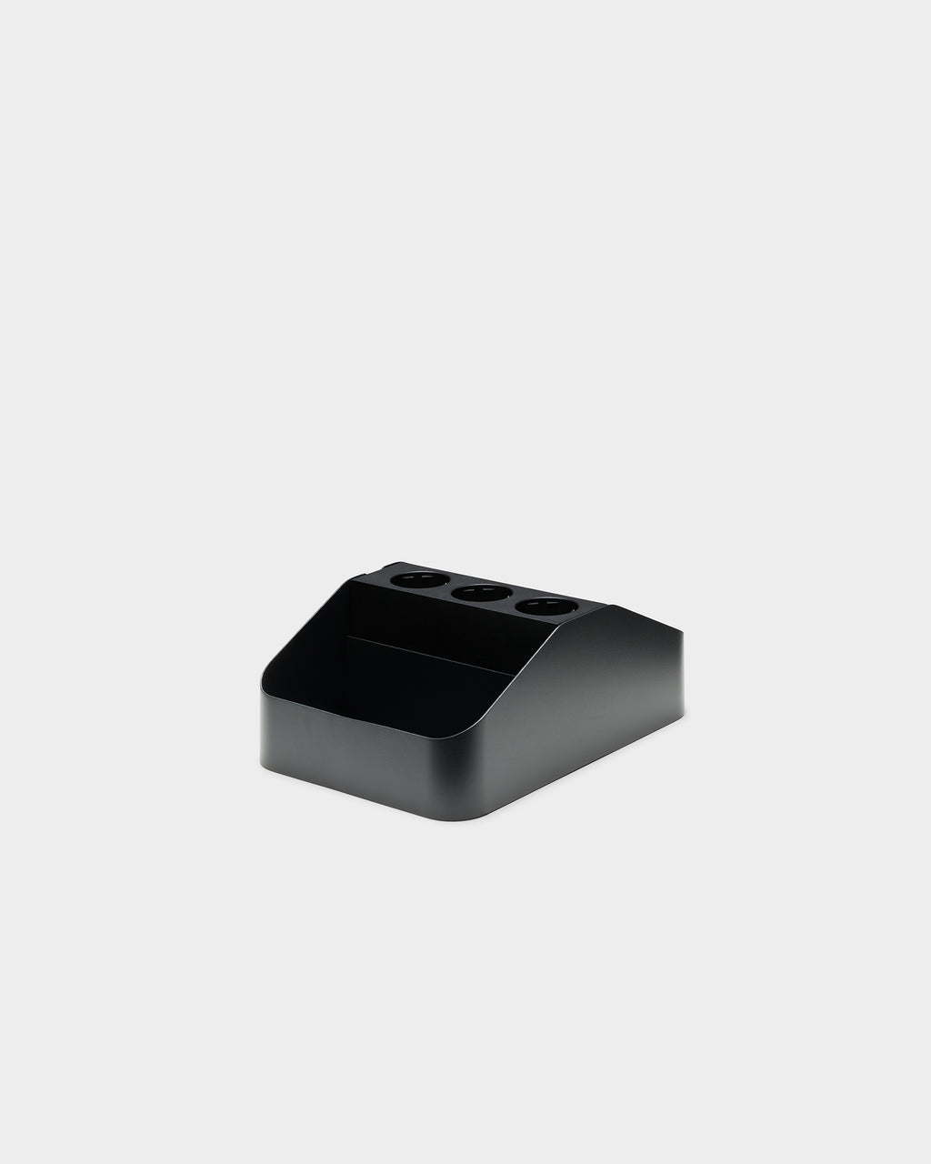 Pedestal Power Bar Tray Double Power Accessories 001 Charcoal